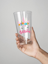 Birthday Unicorn Pint Glass -SPIdeals Designs