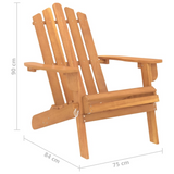 vidaXL Patio Adirondack Chair Solid Wood Acacia