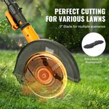 VEVOR Lawn Edger, 20 V Battery Powered Cordless Edger, 9-inch Blade Edger Lawn Tool with 3-Position Blade Depth, Battery and Charger Included, for Lawns, Driveways, Borders, and Sidewalk Edges