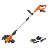 VEVOR Lawn Edger, 20 V Battery Powered Cordless Edger, 9-inch Blade Edger Lawn Tool with 3-Position Blade Depth, Battery and Charger Included, for Lawns, Driveways, Borders, and Sidewalk Edges