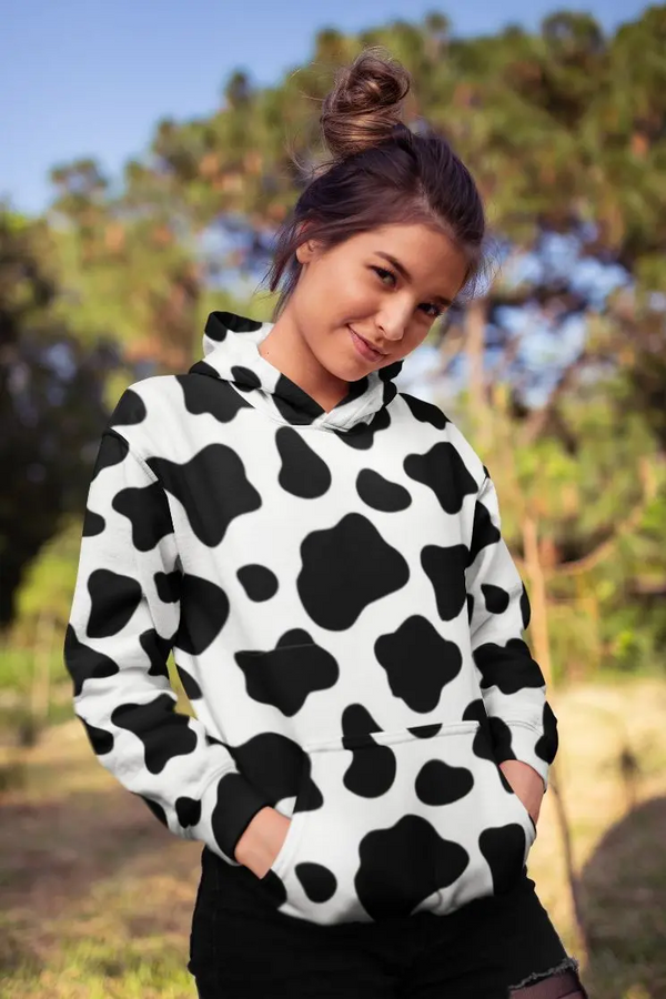 Cow Female Sublimation Hoodie