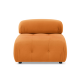 Modular Sectional Sofa, Button Tufted Designed and DIY Combination,L Shaped Couch with Reversible Ottoman, Orange Velvet