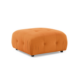 Modular Sectional Sofa, Button Tufted Designed and DIY Combination,L Shaped Couch with Reversible Ottoman, Orange Velvet