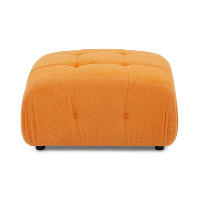 Modular Sectional Sofa, Button Tufted Designed and DIY Combination,L Shaped Couch with Reversible Ottoman, Orange Velvet