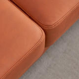 L-Shaped Corner Sectional Technical leather Sofa-orange, 92.5*92.5''