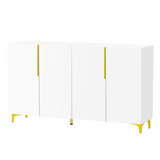 A Glossy Finish Light Luxury Storage Cabinet, Adjustable, Suitable for Living Room, Study, Hallway.