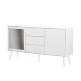 Modern Cabinet with 2 Doors and 3 Drawers, Suitable for Living Rooms, Studies, and Entrances.