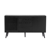 Modern Cabinet with 2 Doors and 3 Drawers, Suitable for Living Rooms, Studies, and Entrances.