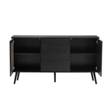 Modern Cabinet with 2 Doors and 3 Drawers, Suitable for Living Rooms, Studies, and Entrances.