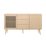 Modern Cabinet with 2 Doors and 3 Drawers, Suitable for Living Rooms, Studies, and Entrances.