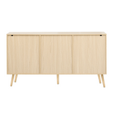 Modern Cabinet with 2 Doors and 3 Drawers, Suitable for Living Rooms, Studies, and Entrances.