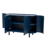 Curved Design Light Luxury Sideboard with Adjustable Shelves,Suitable for Living Room,Study and Entrance