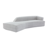 109.4" Curved Chaise Lounge Modern Indoor Sofa Couch for Living Room, Grey