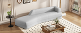 109.4" Curved Chaise Lounge Modern Indoor Sofa Couch for Living Room, Grey