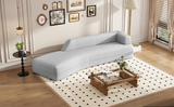 109.4" Curved Chaise Lounge Modern Indoor Sofa Couch for Living Room, Grey