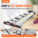 VEVOR 30 Note Glockenspiel Xylophone Bell Kit, Professional Percussion Instrument Set with Mallets, Drum Sticks, Music Stand,  8" Practice Pad, Adjustable Stand and Carrying Bag for Students & Adults