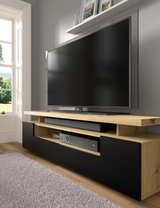 EVA 180 TV STAND / 70,87 in artisan oak / black matt