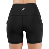 Jolie High-Waisted Athletic Shorts with Hip Pockets