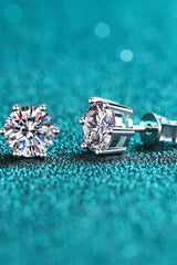 Adored Moissanite Stud Earrings