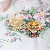 Demon Pumpkin Rhinestone Alloy Earrings