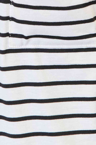 Double Take Striped Open Front Longline Cardigan