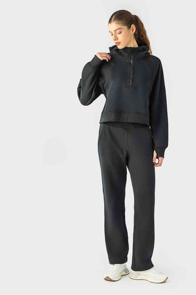 Drawstring Waist Sports Pants with Pockets