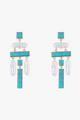 Turquoise Alloy Earrings