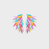 Alloy Acrylic Wing Earrings