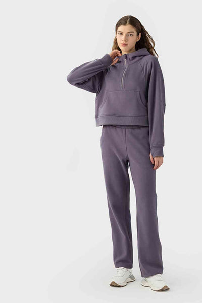 Drawstring Waist Sports Pants with Pockets