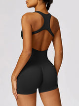 Racerback Cutout Active Romper