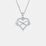 Moissanite 925 Sterling Silver Heart Shape Necklace