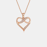 Moissanite 925 Sterling Silver Heart Necklace